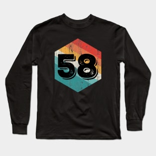 Vintage 1958 Retro Legendary, Birthday Long Sleeve T-Shirt